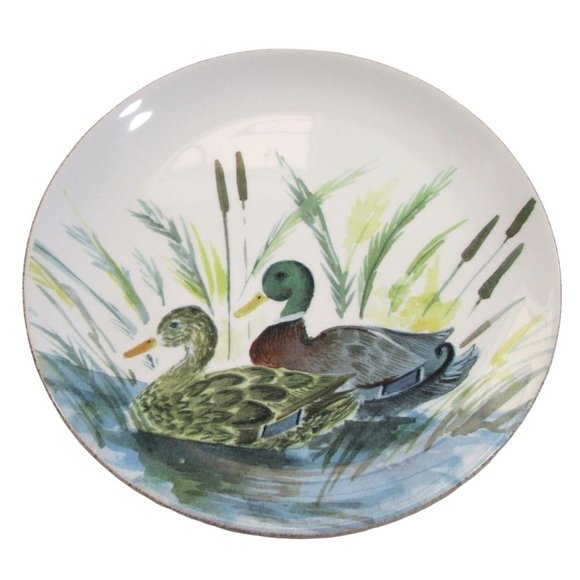 Southern Living Dillards Exclusive Duck Holly Hollon Ironstone Plate EUC - Picture 1 of 9